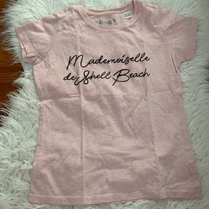 Pink “Mademoiselle de Shell Beach” shirt